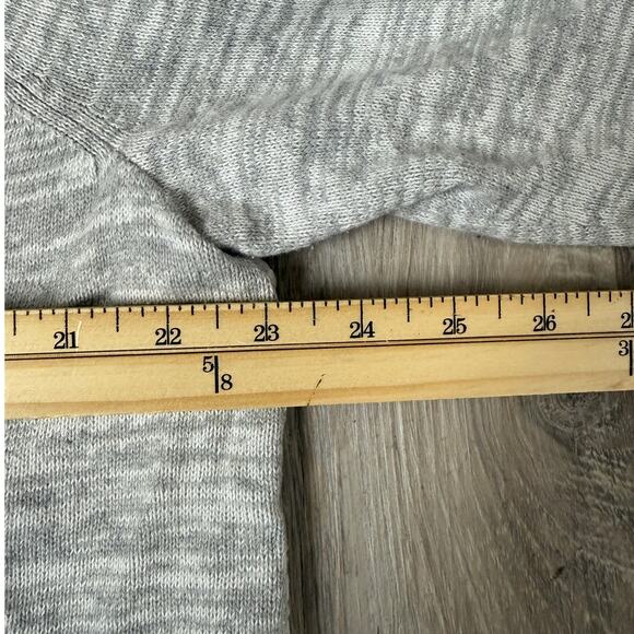Gap Heather Gray Knit Front White Eyelet Back 3/4 Sleeve Sweater Womens Size XXL - Picture 7 of 9